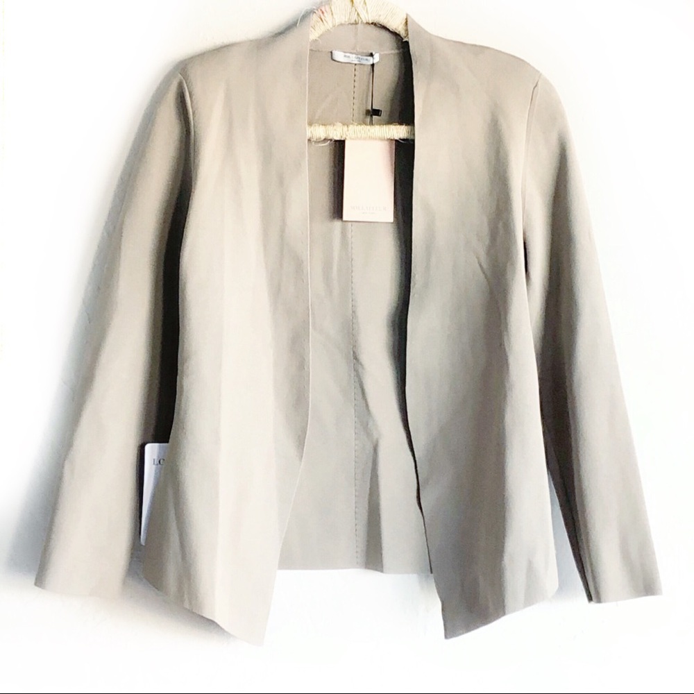 NWT MM Lafleur Woolf Jardigan Taupe Sz M